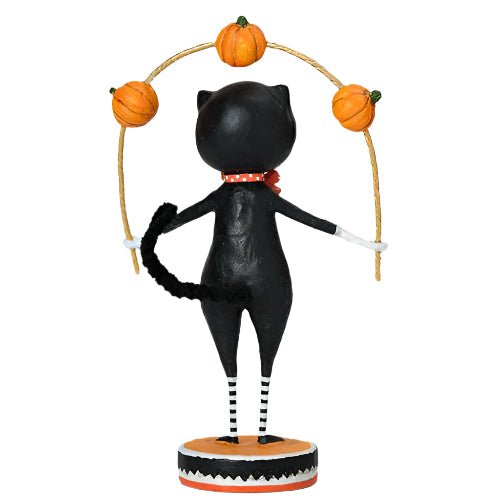 Toss a Jack Cat Halloween Figurine by Lori Mitchell *NEW FOR 2025* by Quirks! at Shirley Shoppe