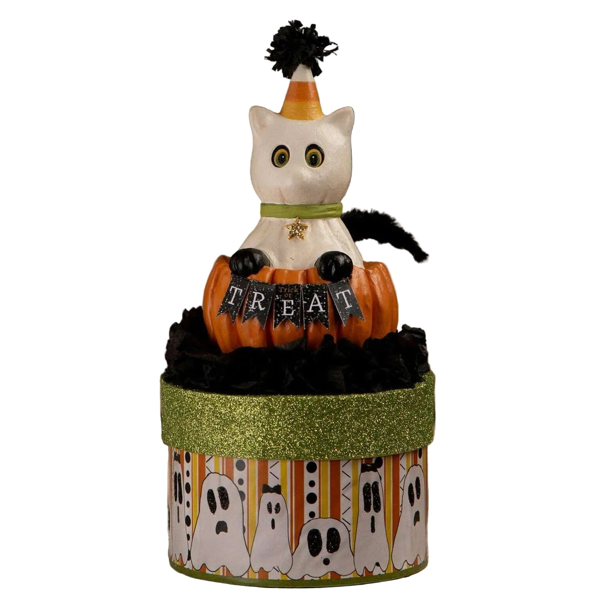 Treat Casper on Box Halloween Decor by Bethany Lowe Designs