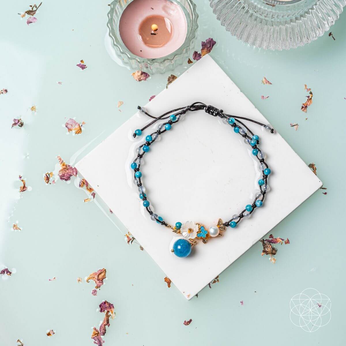 Triple Crystal Anklet of Positivity by Conscious Items at Shirley Shoppe