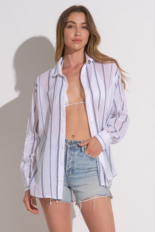 Tropical Button Down by Shop Elan at Shirley Shoppe