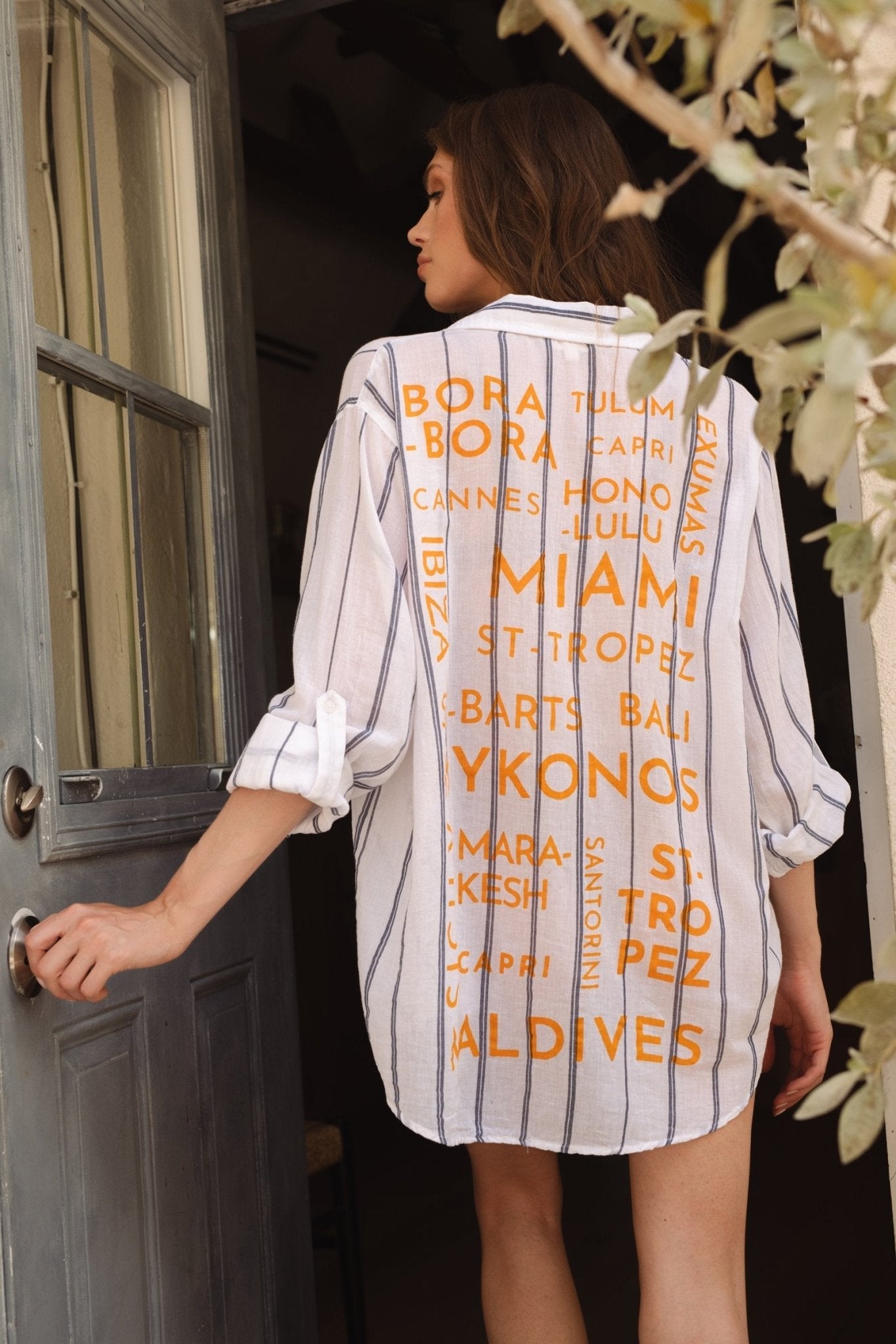 Tropical Button Down by Shop Elan at Shirley Shoppe