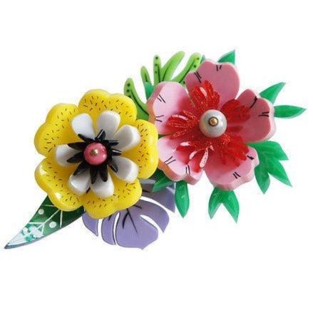 Tropical Flowers Brooch by Laliblue by Quirks! at Shirley Shoppe