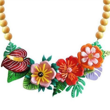 Tropical Flowers Necklace by Laliblue by Quirks! at Shirley Shoppe