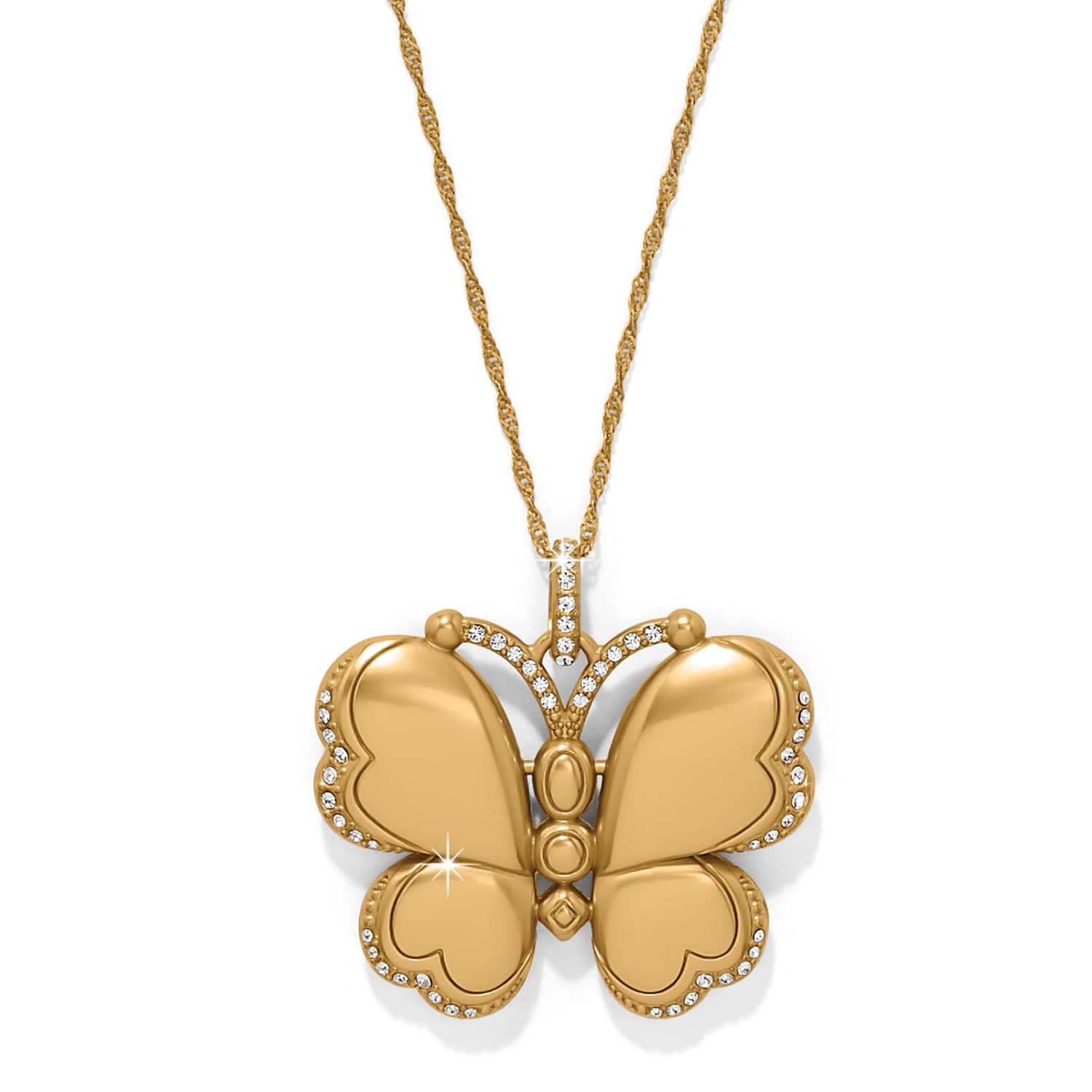 Trust Your Journey Golden Bufferfly Necklace