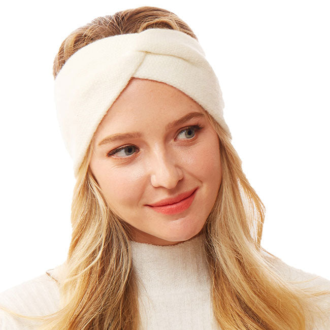 Twisted Knot Solid Earmuff Headband Ear Warmer
