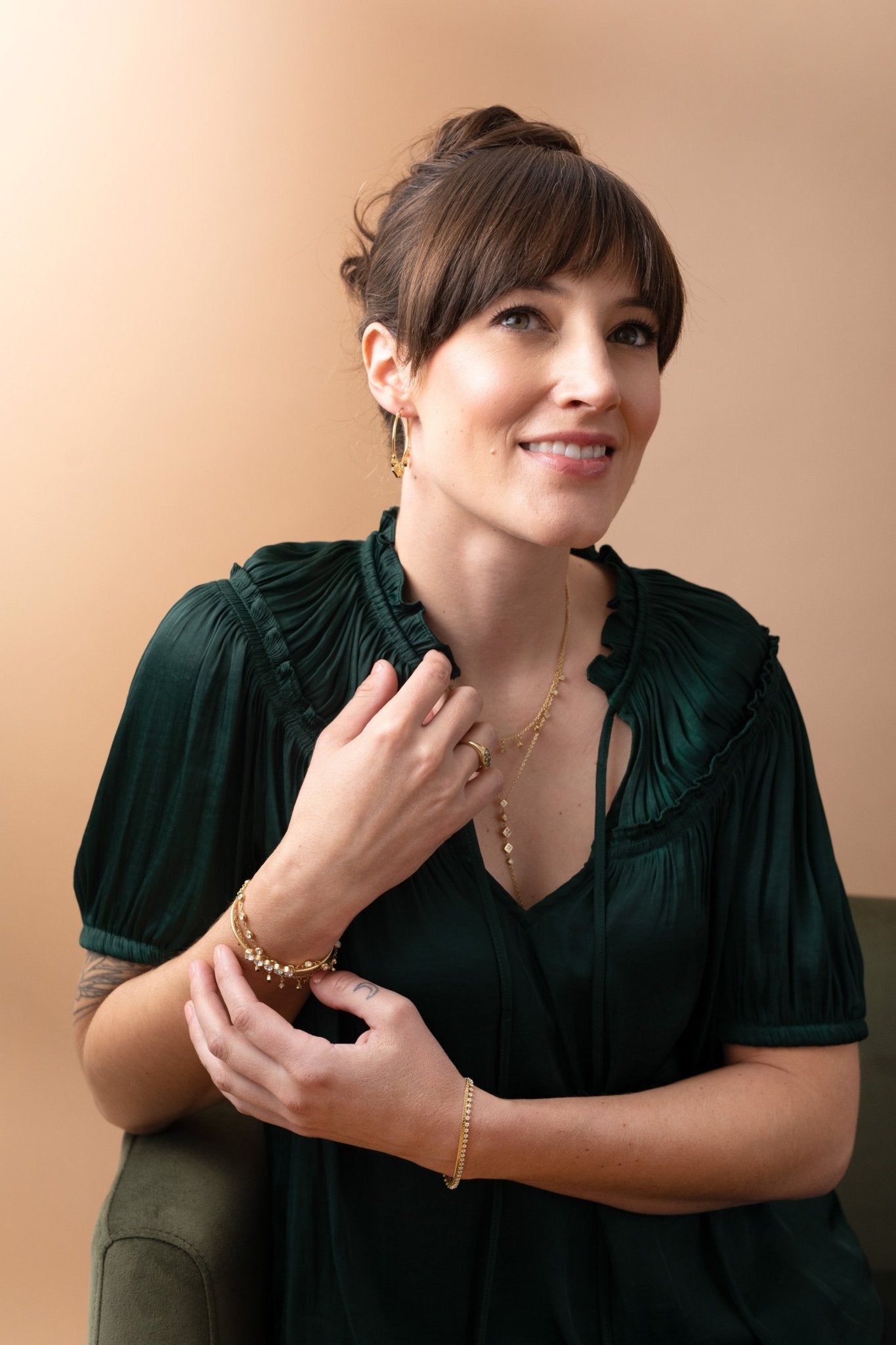 Two - Layered Princess Cut Crystal Necklace by ALEX AND ANI at Shirley Shoppe