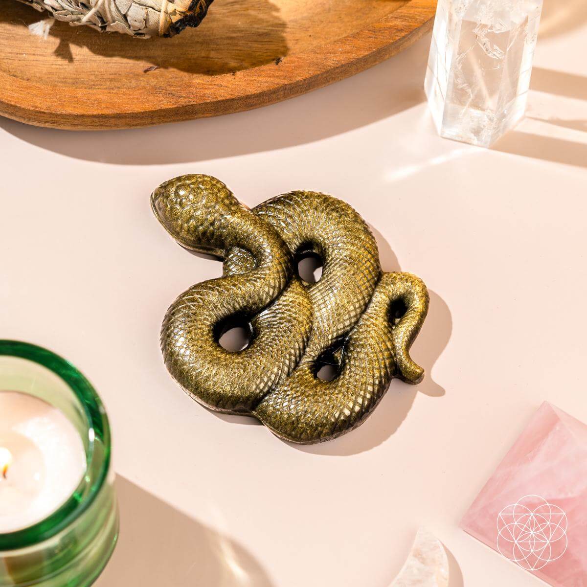 Unbroken: The Gold Obsidian Serpent Totem by Conscious Items at Shirley Shoppe