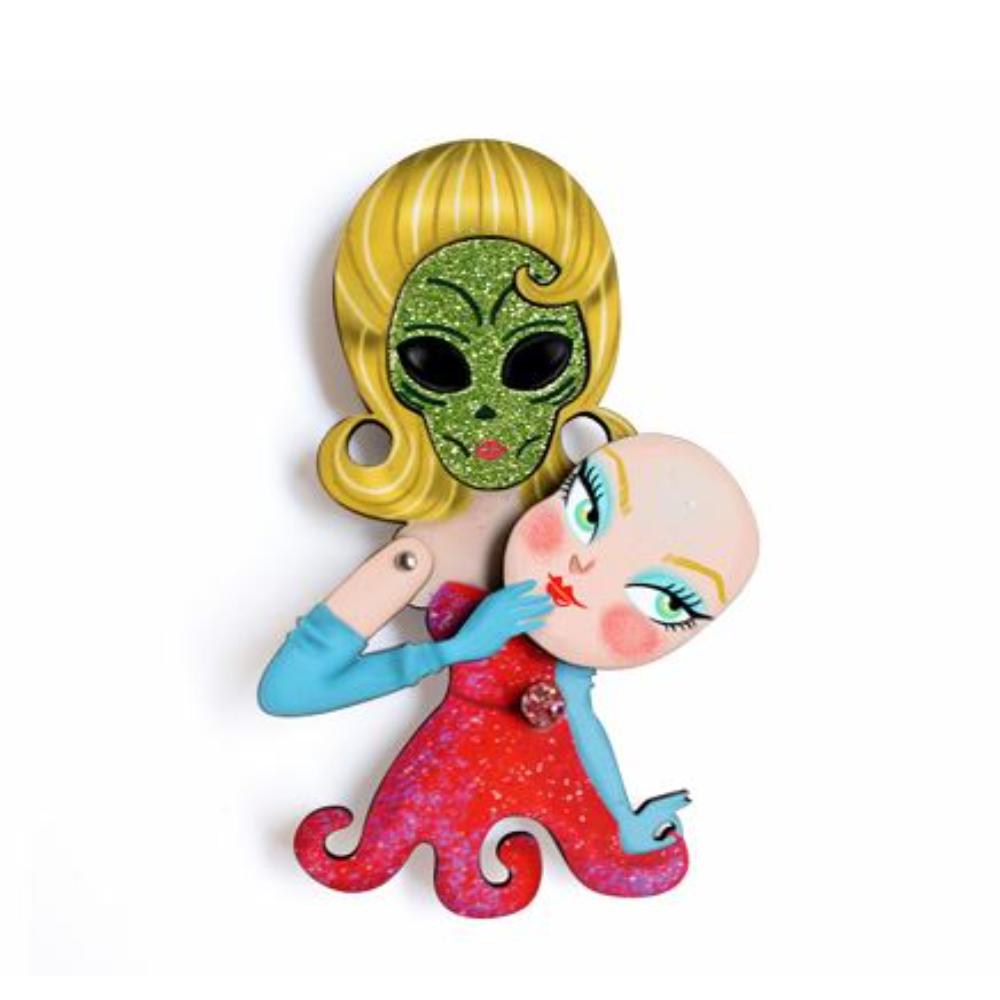 Undercover Martian Brooch by Laliblue – Retro Kitschy Statement Brooch for Collectors by Quirks! at Shirley Shoppe