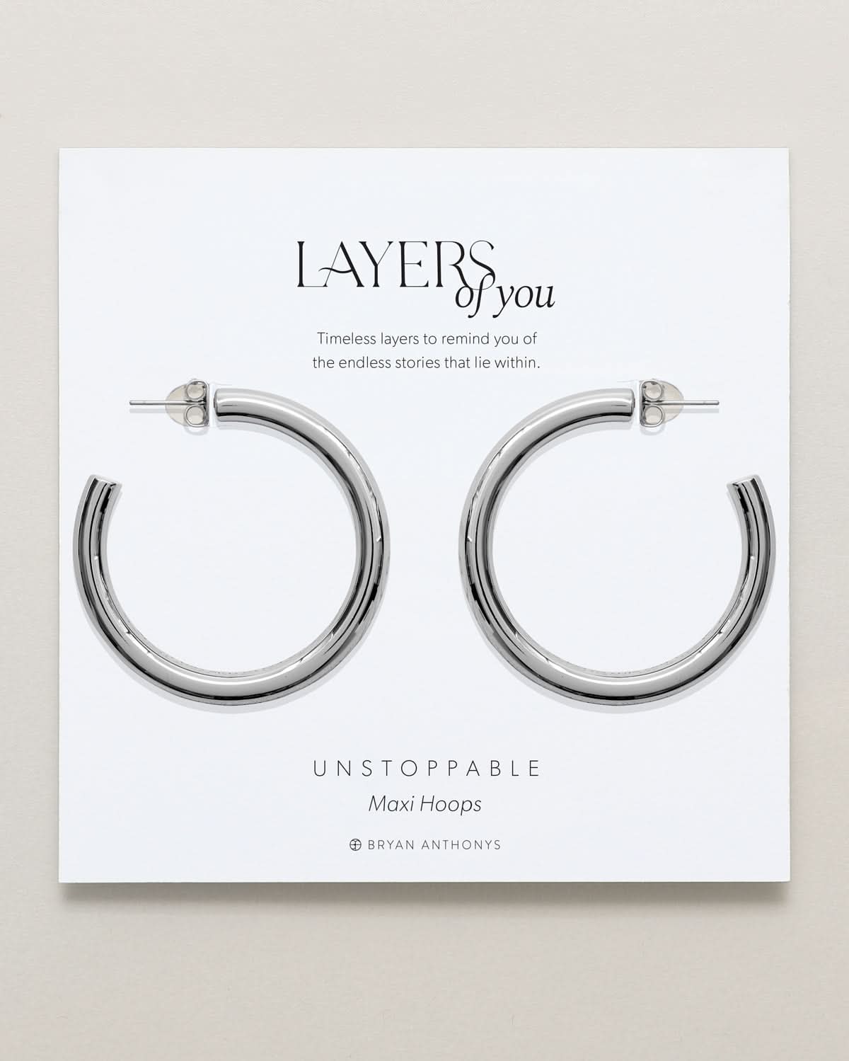 Unstoppable Maxi Hoop Earrings by Bryan Anthonys at Shirley Shoppe