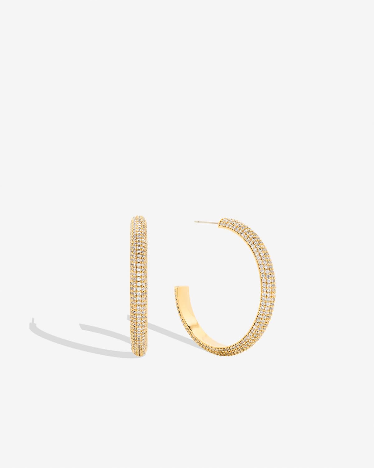 Unstoppable Pave Maxi Hoop Earrings by Bryan Anthonys at Shirley Shoppe