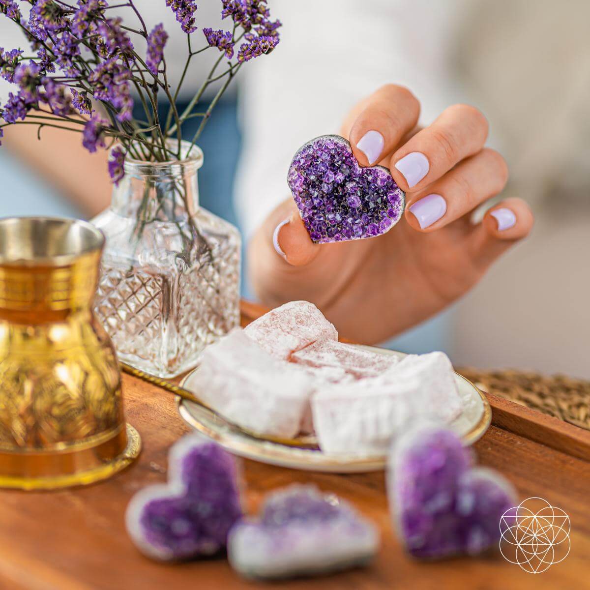 Uruguayan Amethyst Love Heart Cluster - AAA Premium Quality by Conscious Items at Shirley Shoppe