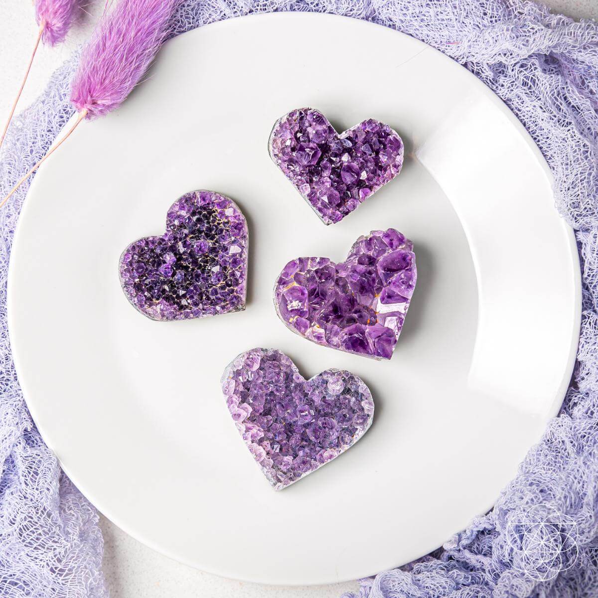 Uruguayan Amethyst Love Heart Cluster - AAA Premium Quality by Conscious Items at Shirley Shoppe