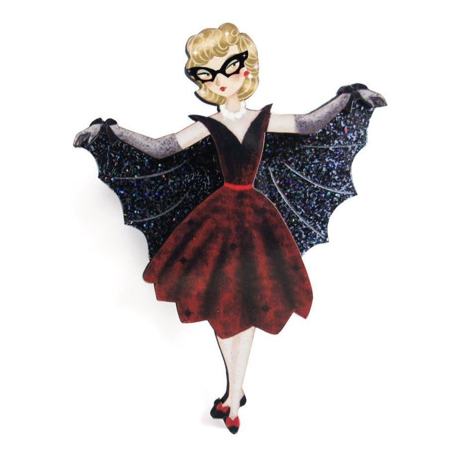 Vampire Bat Woman Brooch by Laliblue by Quirks! at Shirley Shoppe