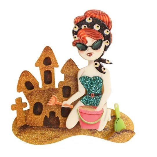 Vampire Playing with Sand Brooch by Laliblue by Quirks! at Shirley Shoppe