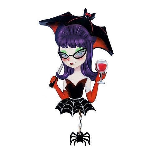 Vampiress w/ Wine Brooch by Laliblue by Quirks! at Shirley Shoppe