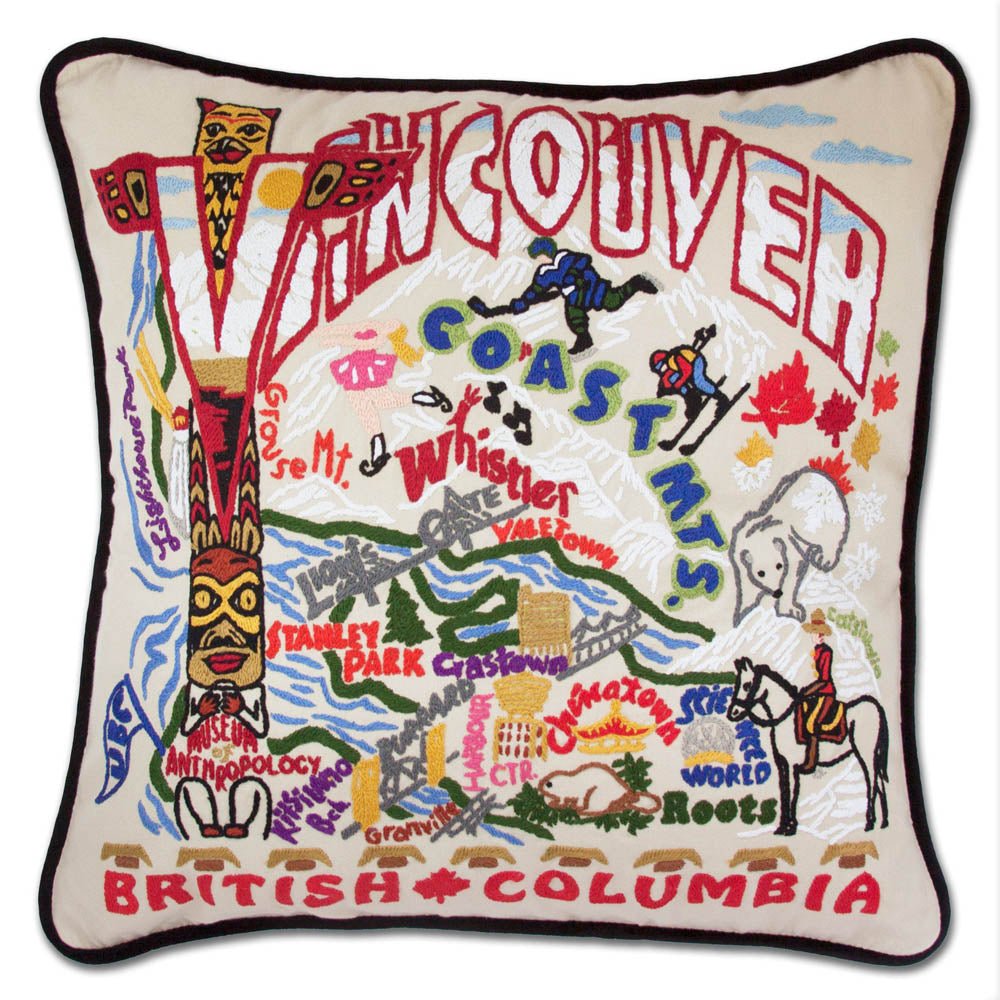 Vancouver Hand - Embroidered Pillow by CatStudio by Quirks! at Shirley Shoppe