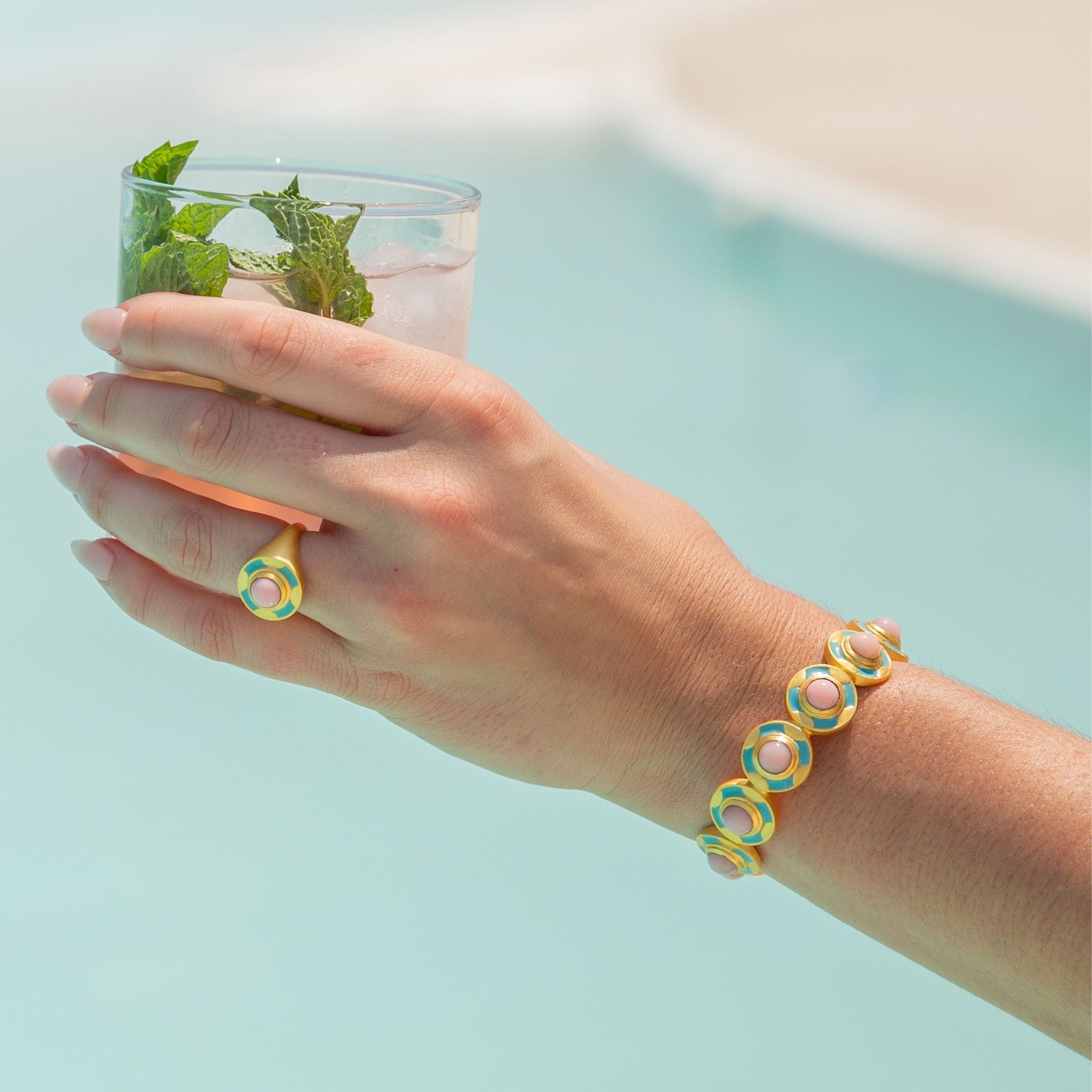 Venice Pink Opal Cuff by Christina Greene at Shirley Shoppe