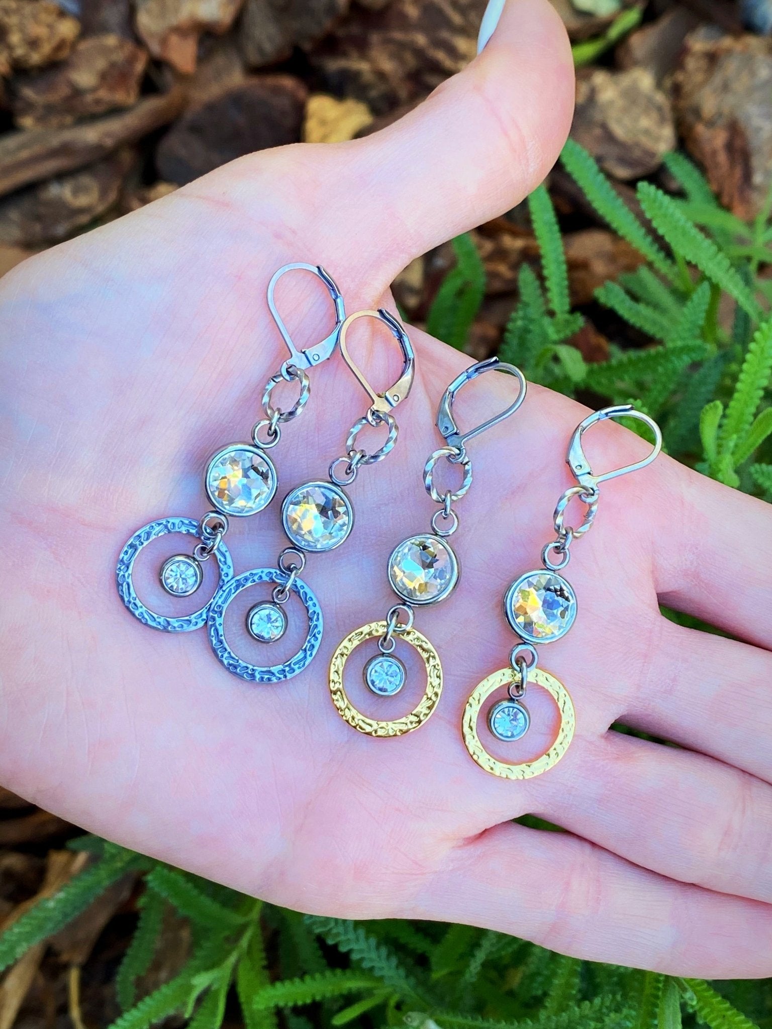 VENUS SUNLIGHT EARRINGS by Bellaforma Jewelry at Shirley Shoppe