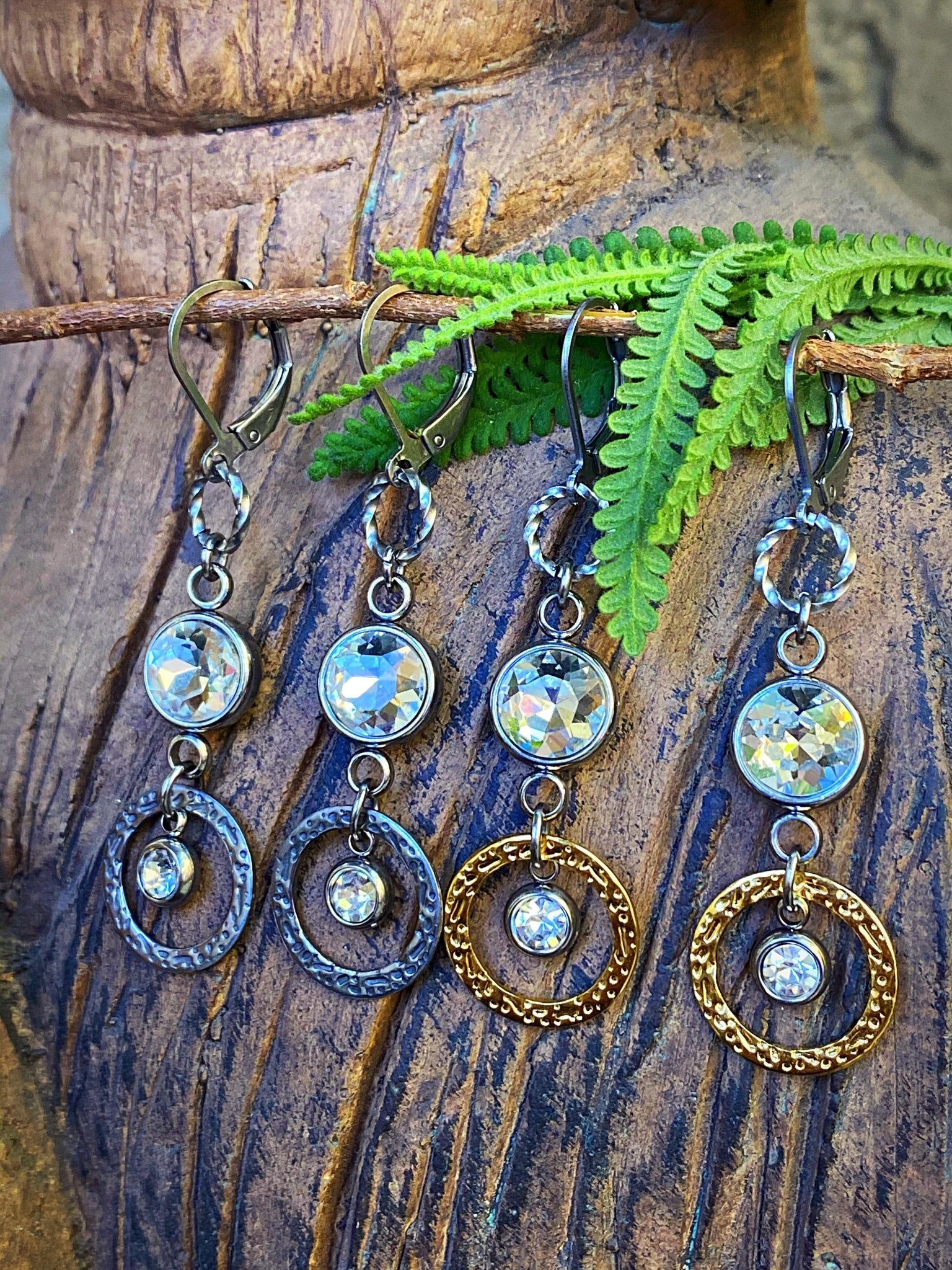 VENUS SUNLIGHT EARRINGS by Bellaforma Jewelry at Shirley Shoppe