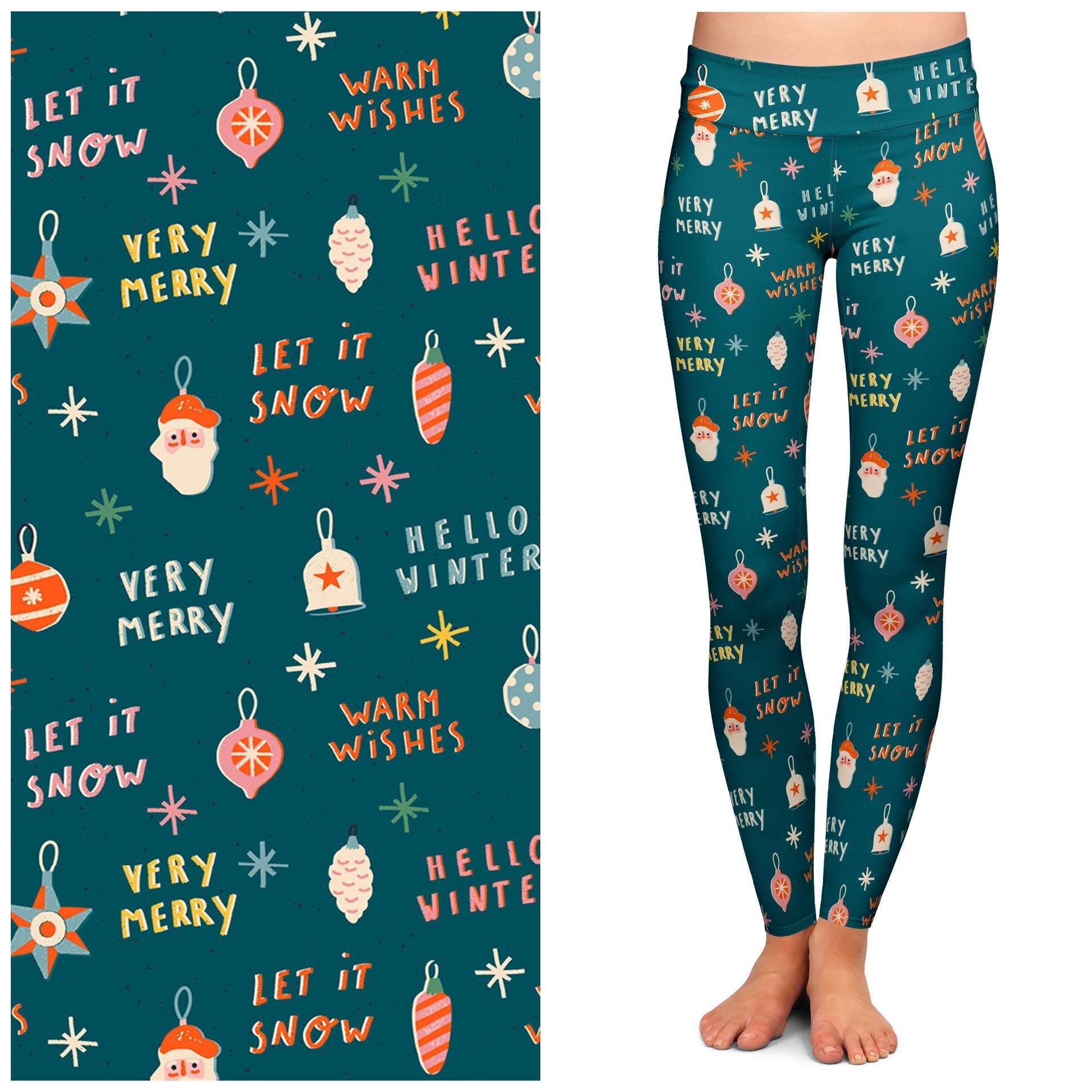 "Very Merry" Buttery Soft Leggings by Lipstick & Chrome by Quirks! at Shirley Shoppe