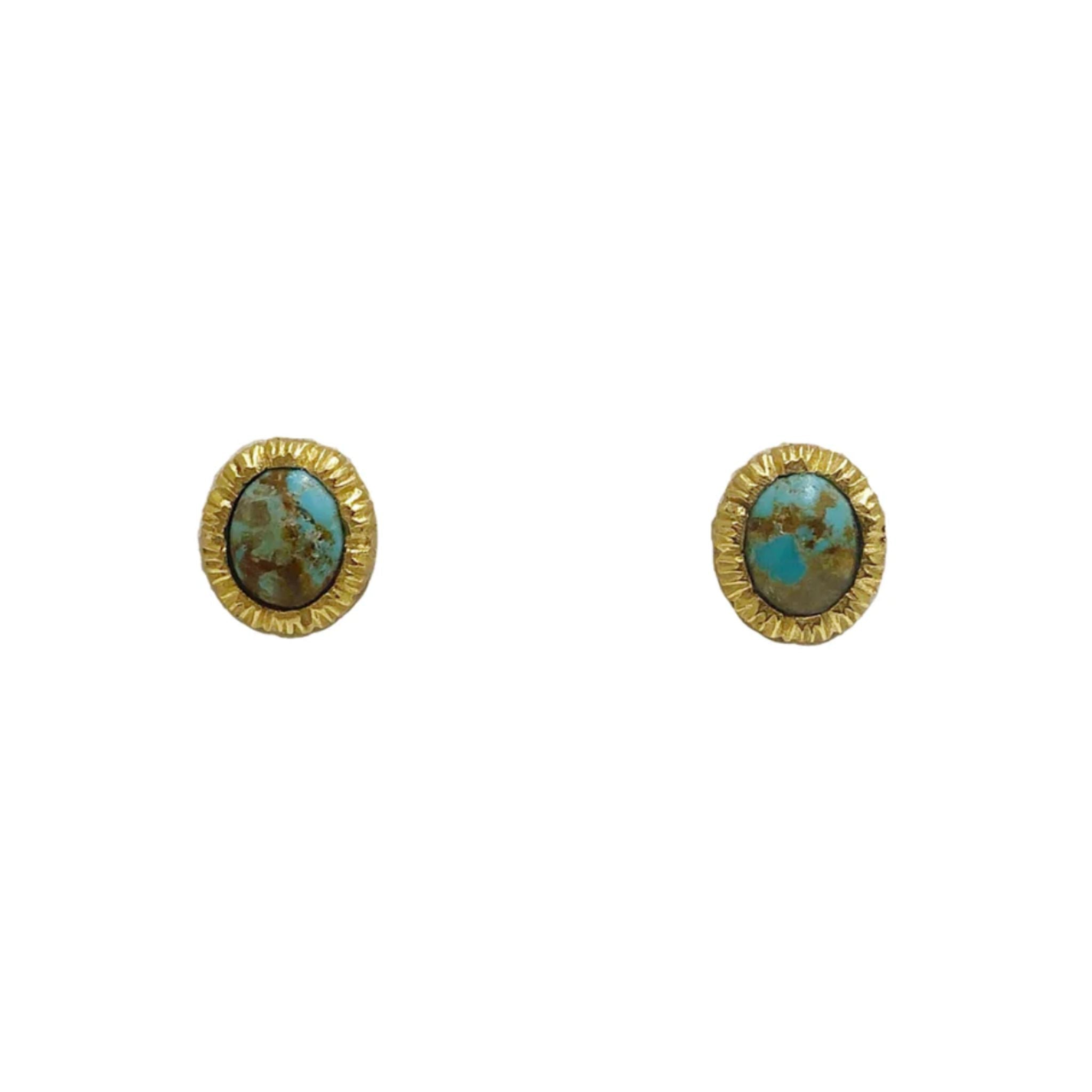 Vicky Stud Earrings - Turquoise by Christina Greene at Shirley Shoppe