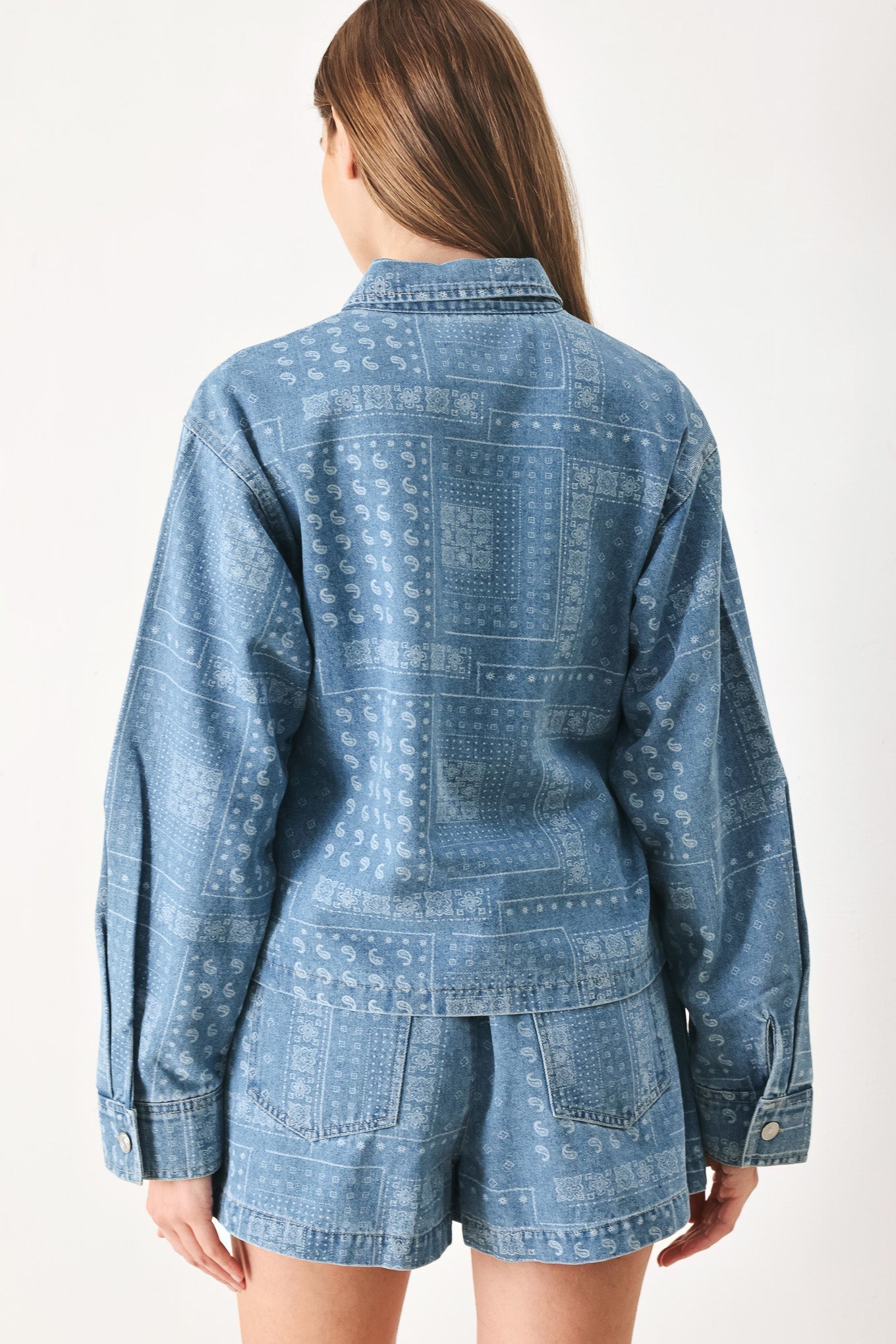 VINTAGE BANDANA DENIM JACKET by Flying Tomato at Shirley Shoppe