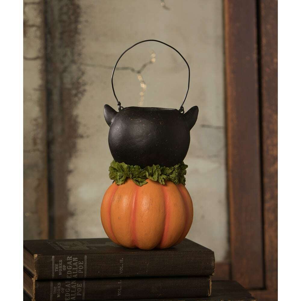 Vintage Black Cat in Pumpkin by Bethany Lowe Designs