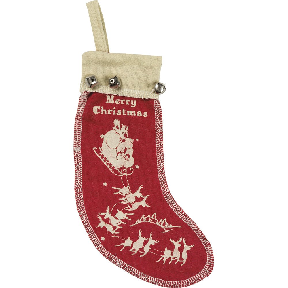 Vintage Felt Stockings Ornament Set/3 by Quirks! at Shirley Shoppe