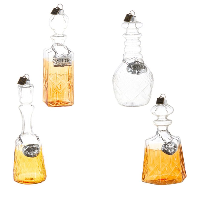 Vintage Glass Decanter Ornament Set of 4 by Eric Cortina by Quirks! at Shirley Shoppe