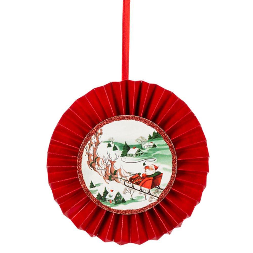 Vintage Holiday Disk Ornaments Set of 3 by Quirks! at Shirley Shoppe