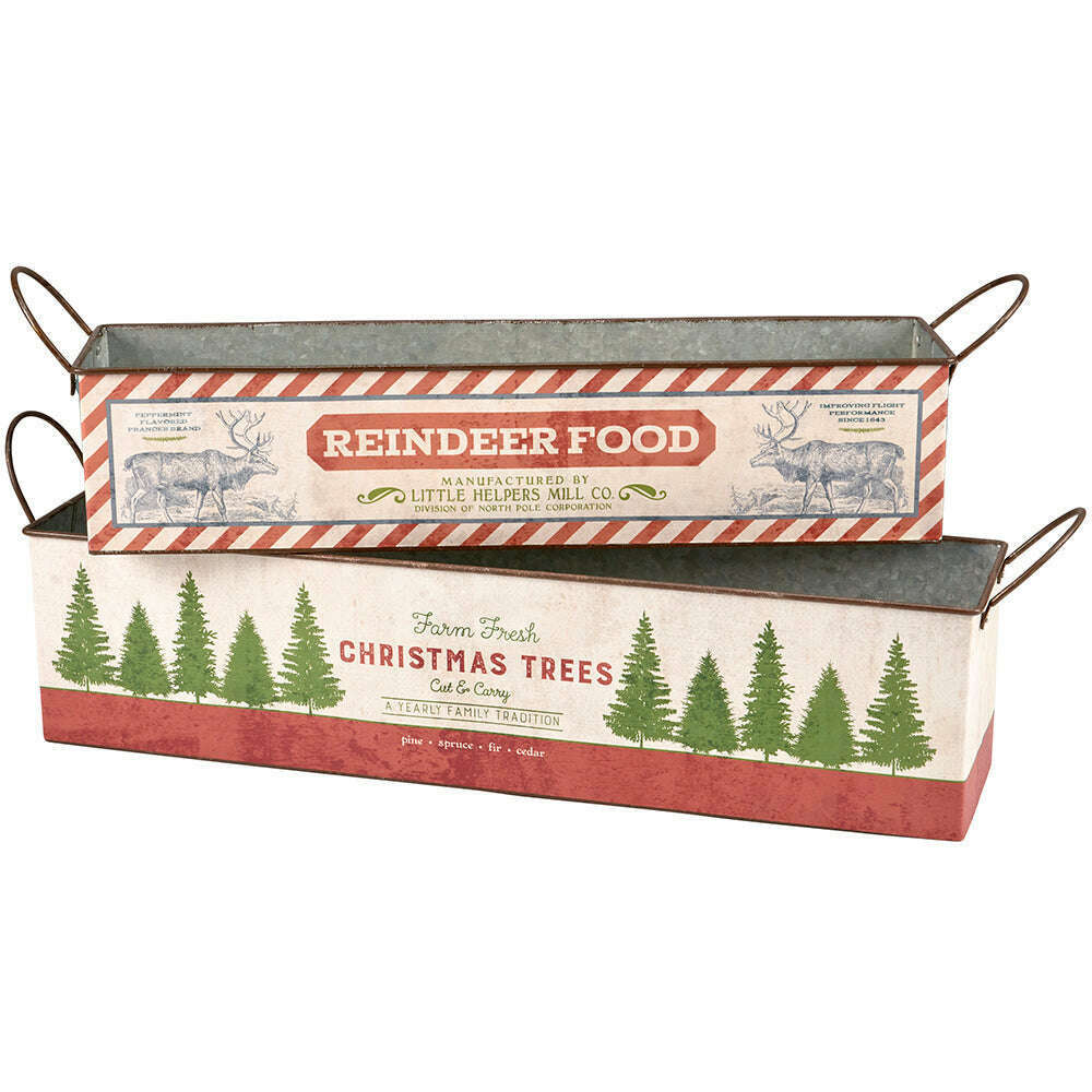 Vintage-Inspired Reindeer Food Tin Set