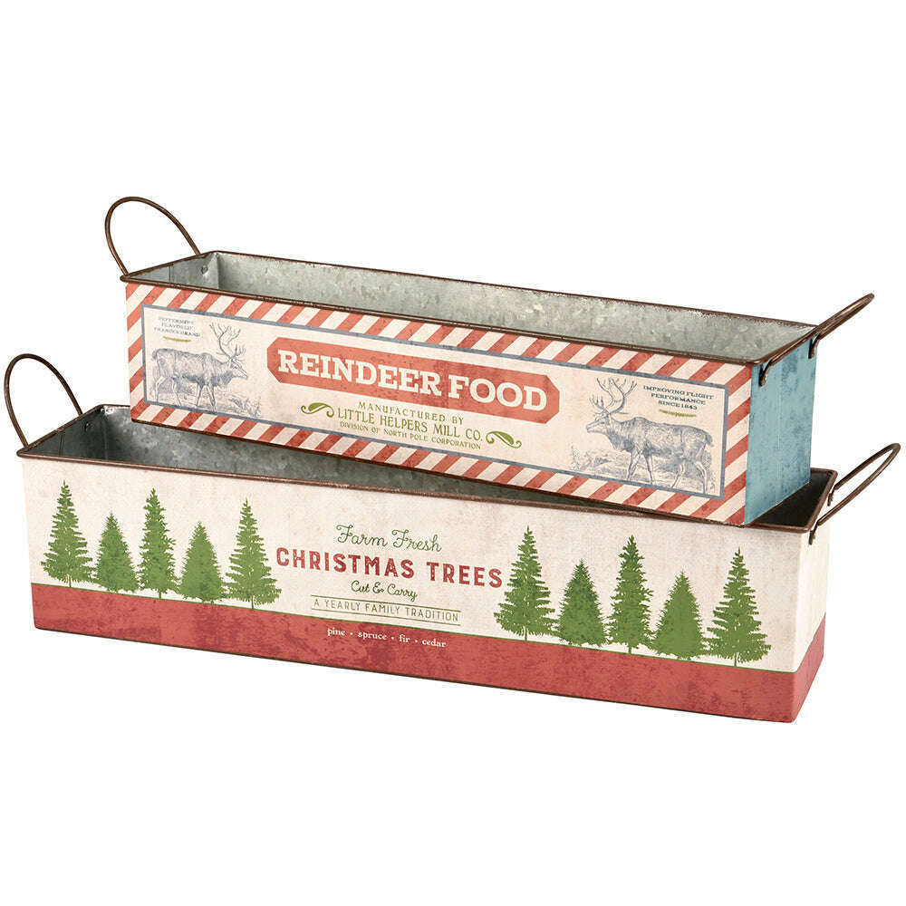 Vintage-Inspired Reindeer Food Tin Set