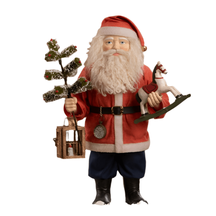 Vintage Santa with Toy Horse by Bethany Lowe Designs by Quirks! at Shirley Shoppe