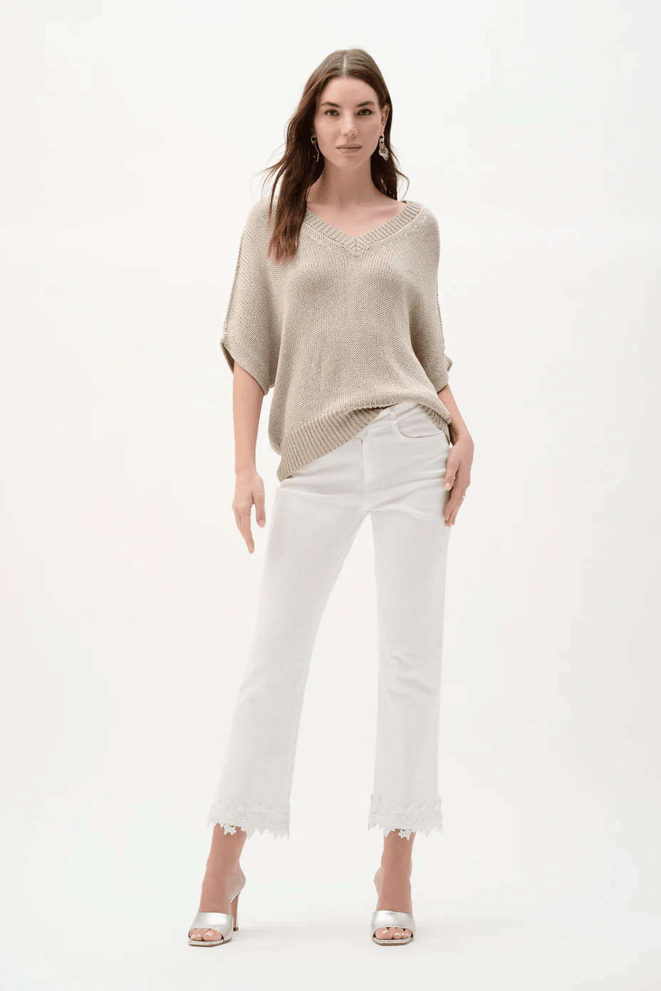 Viscose and Lurex Sweater Knit Relaxed Top by Joseph Ribkoff at Shirley Shoppe