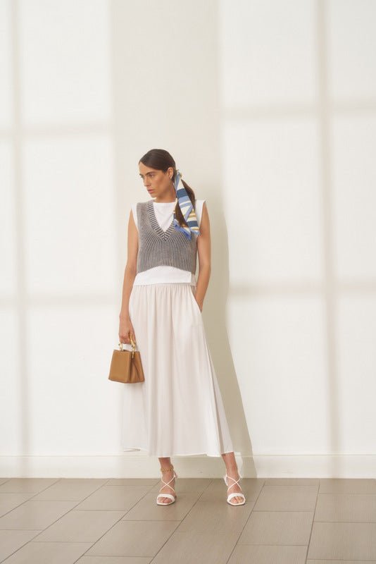 Vivi Midi Skirt White by Shop Elan at Shirley Shoppe