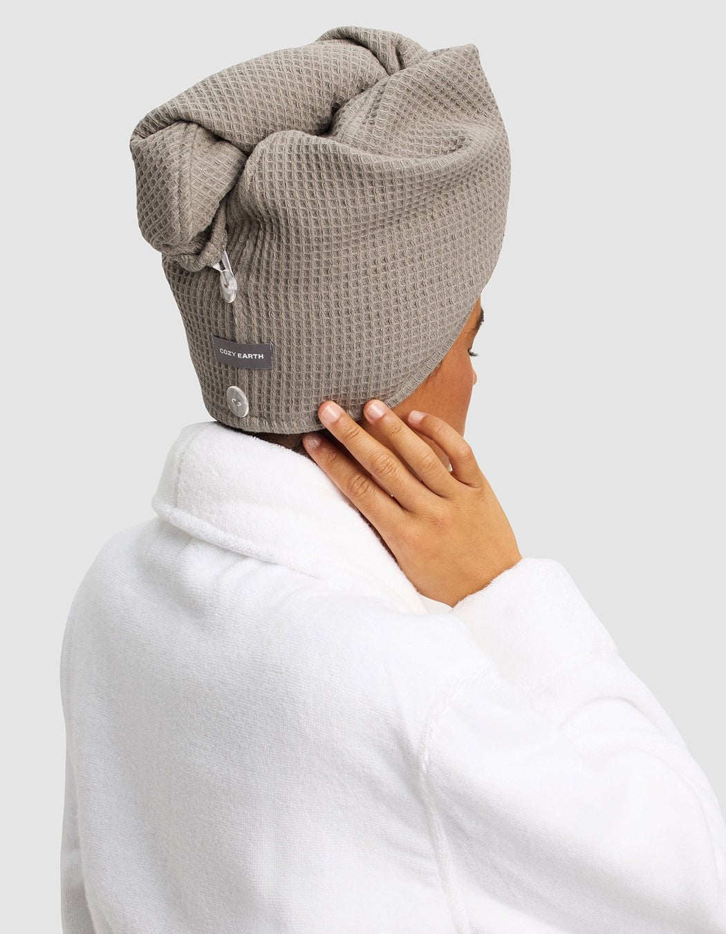 Waffle Hair Towel by Cozy Earth at Shirley Shoppe