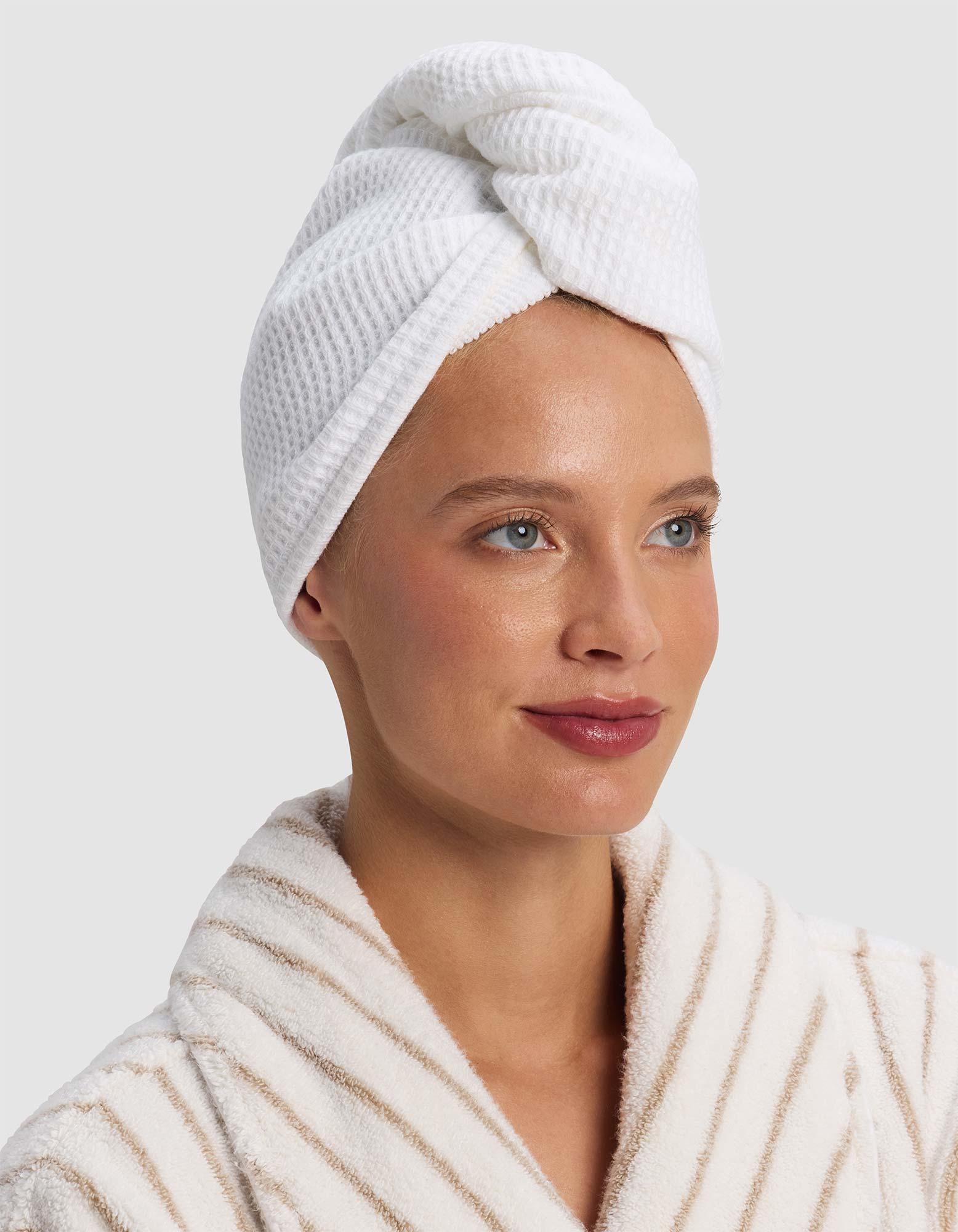 Waffle Hair Towel by Cozy Earth at Shirley Shoppe