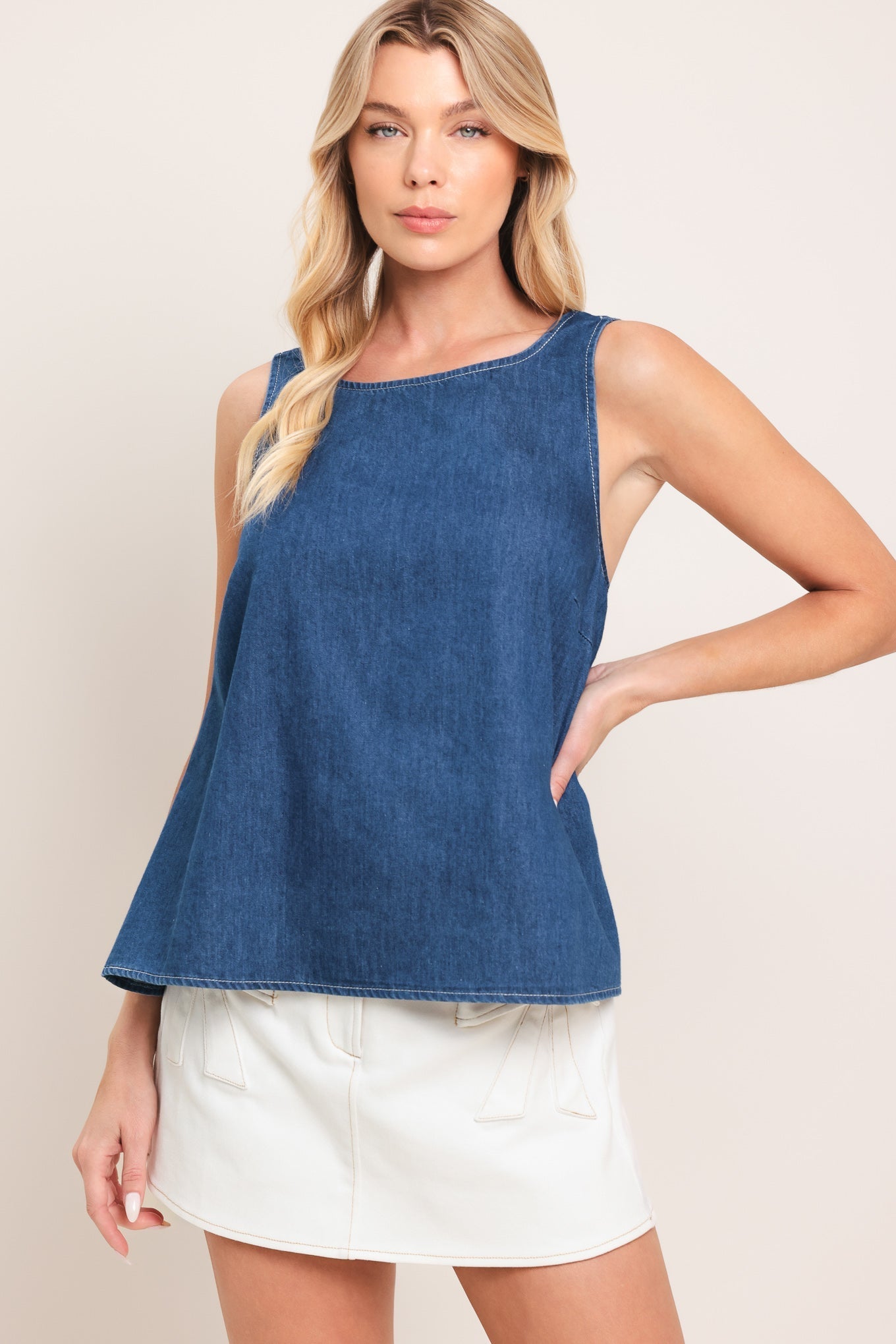 WASHED FLOW WOVEN TOP by Flying Tomato at Shirley Shoppe