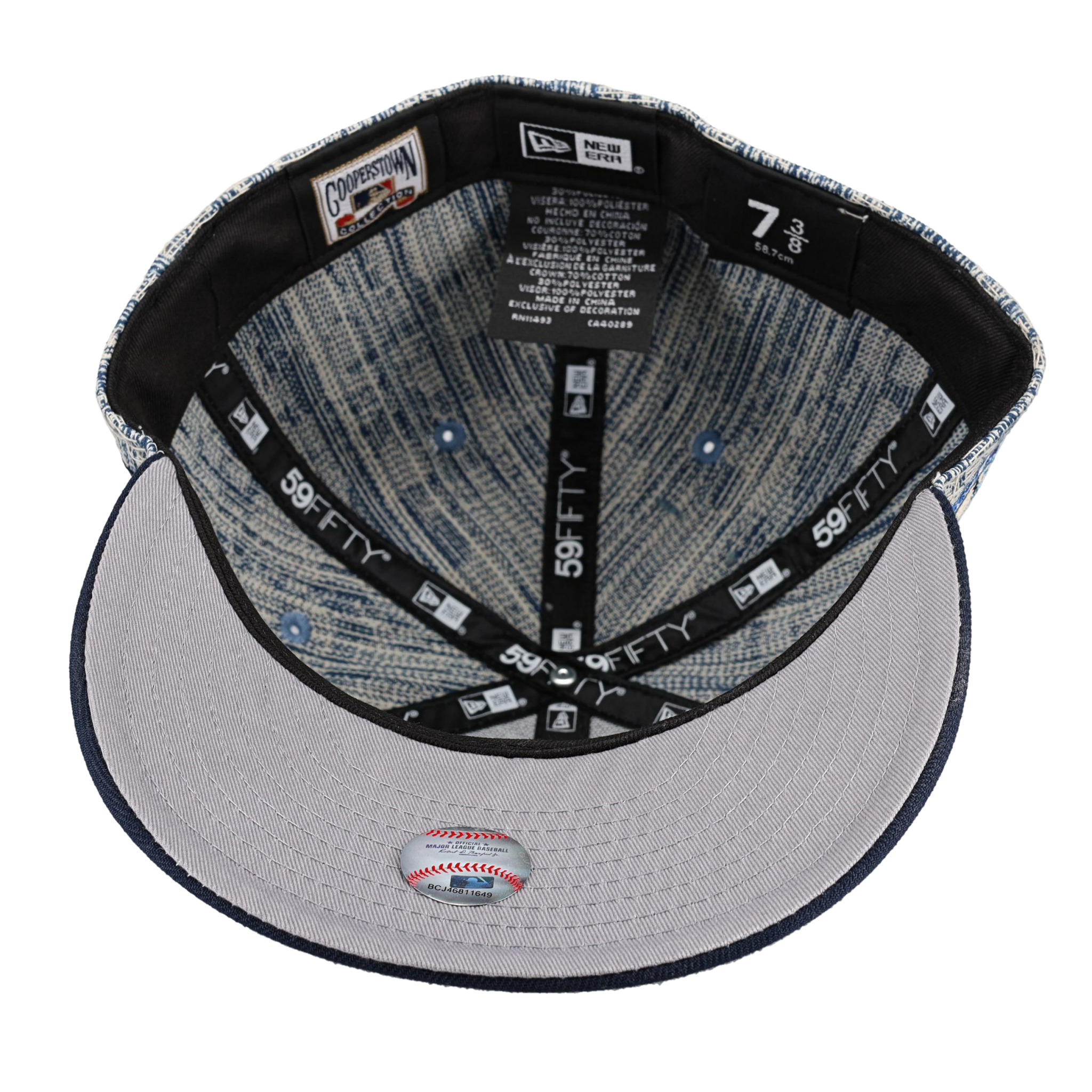 New York Yankees Distressed Denim 50th Season Patch 59Fifty Fitted Hat