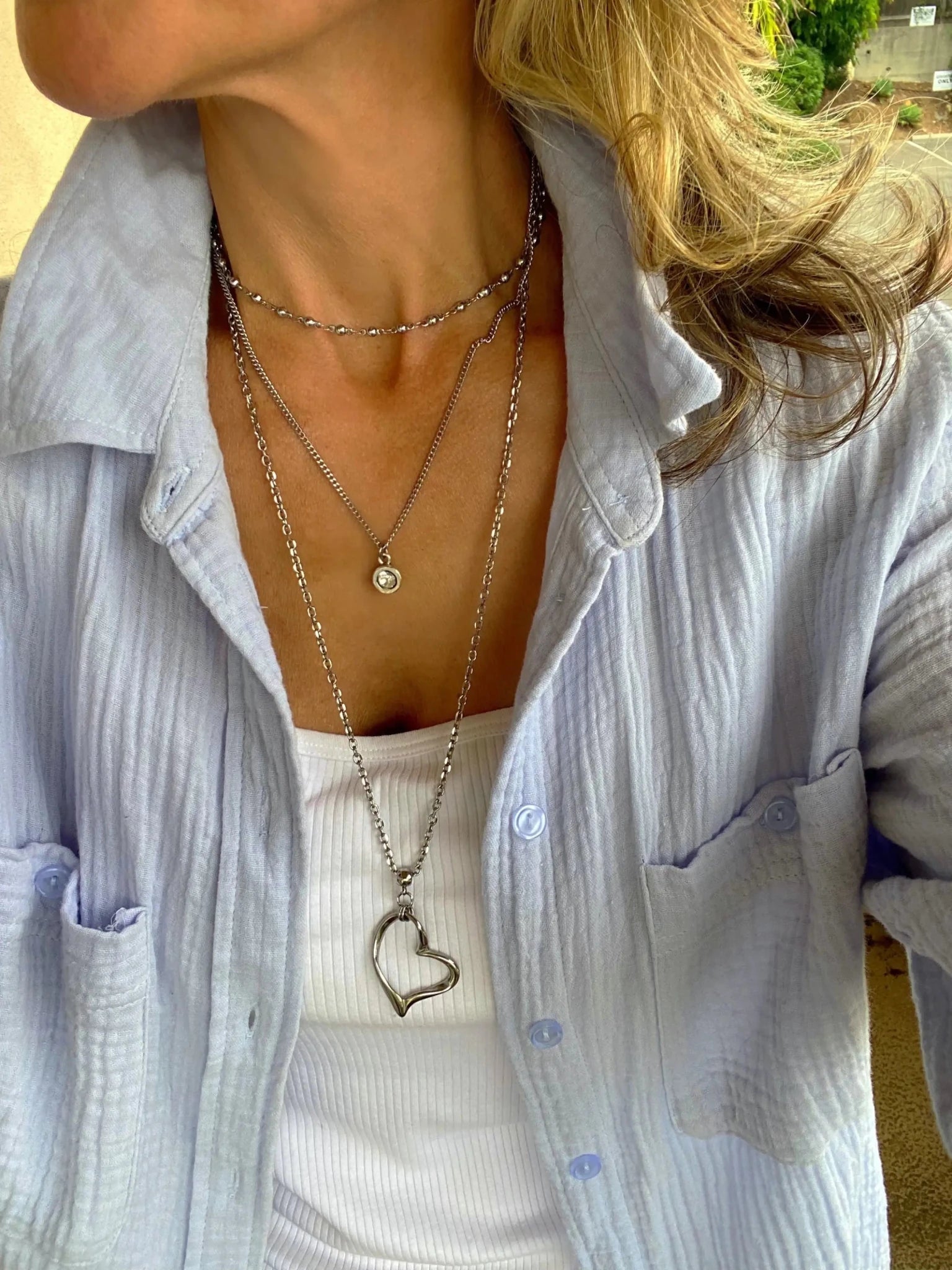 WHIMSICAL HEART NECKLACE by Bellaforma Jewelry at Shirley Shoppe