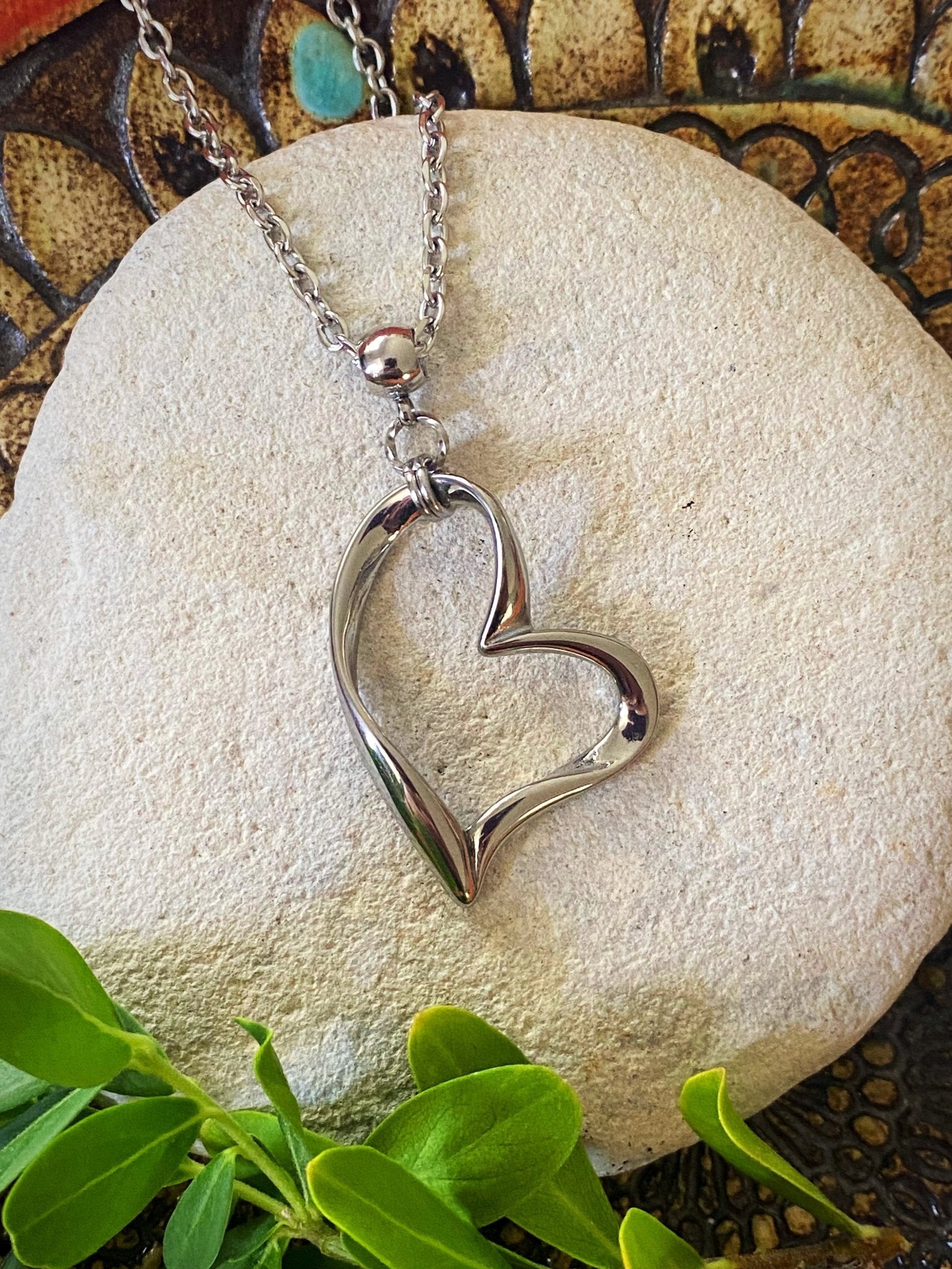 WHIMSICAL HEART NECKLACE by Bellaforma Jewelry at Shirley Shoppe