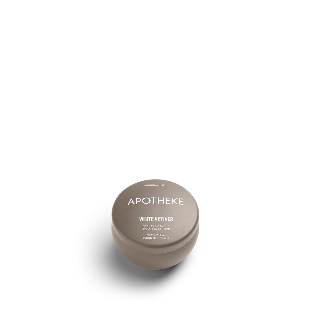 White Vetiver Mini Candle Tin by APOTHEKE at Shirley Shoppe