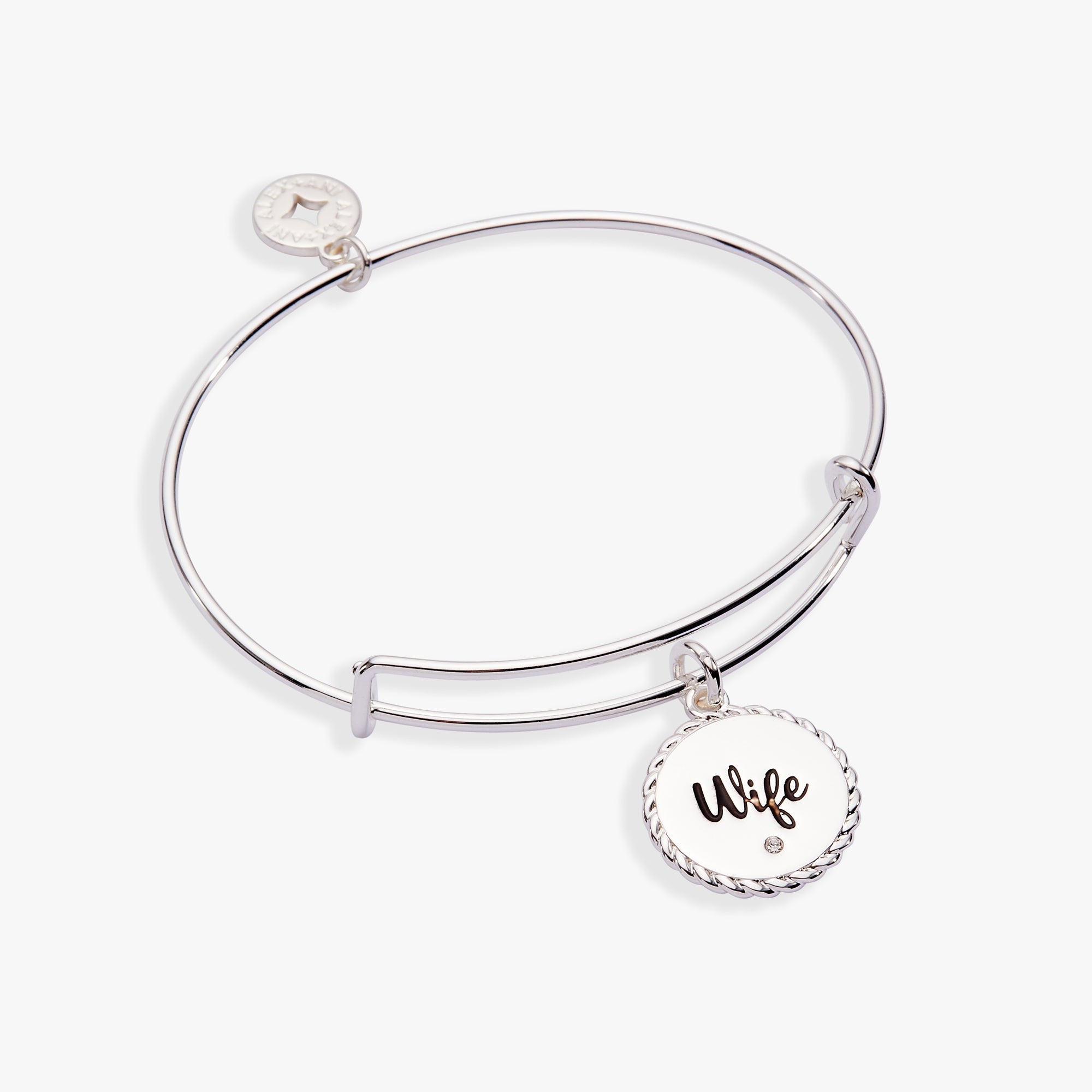 Wife 'True Love Stories Never Have Endings' Charm Bangle by ALEX AND ANI at Shirley Shoppe