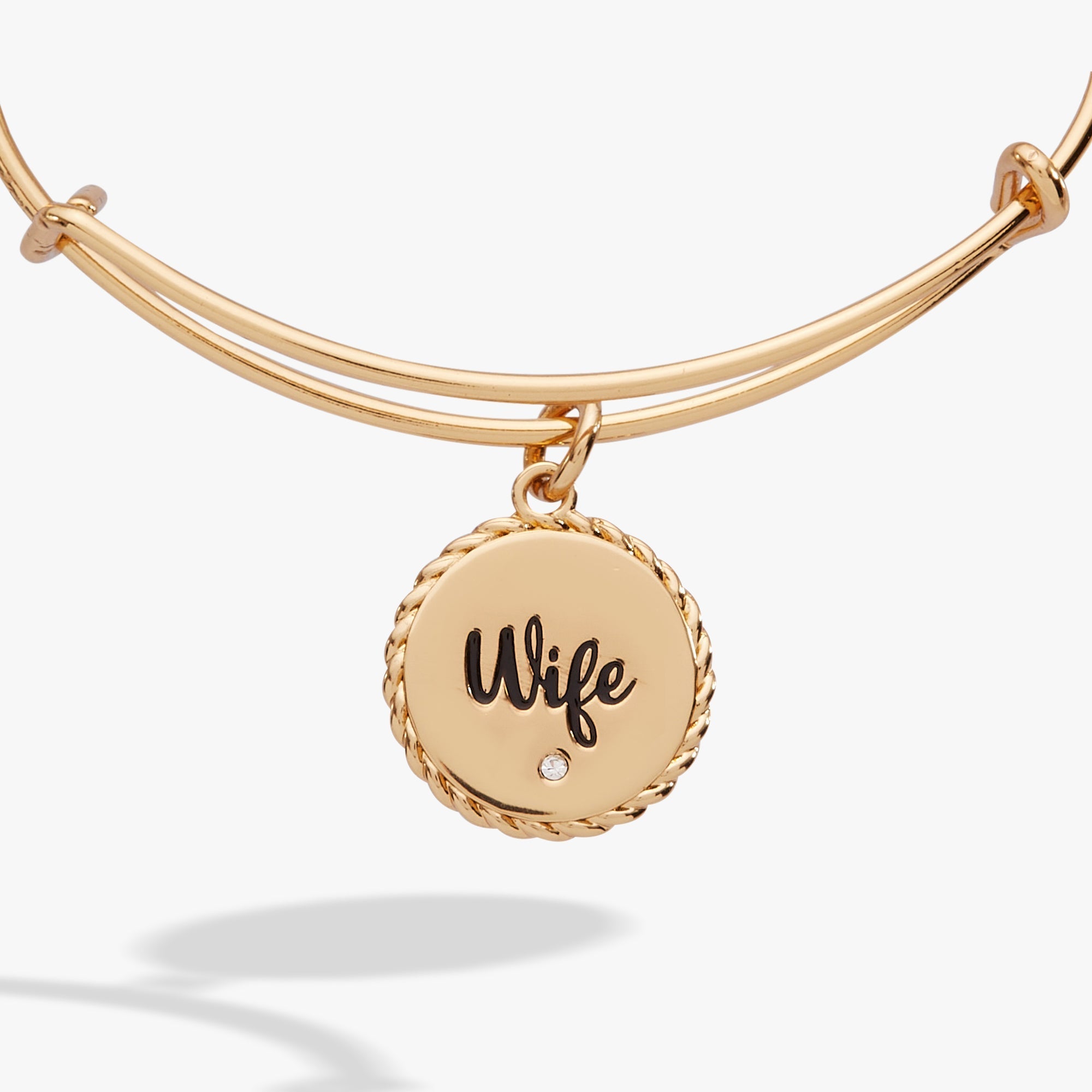 Wife 'True Love Stories Never Have Endings' Charm Bangle by ALEX AND ANI at Shirley Shoppe