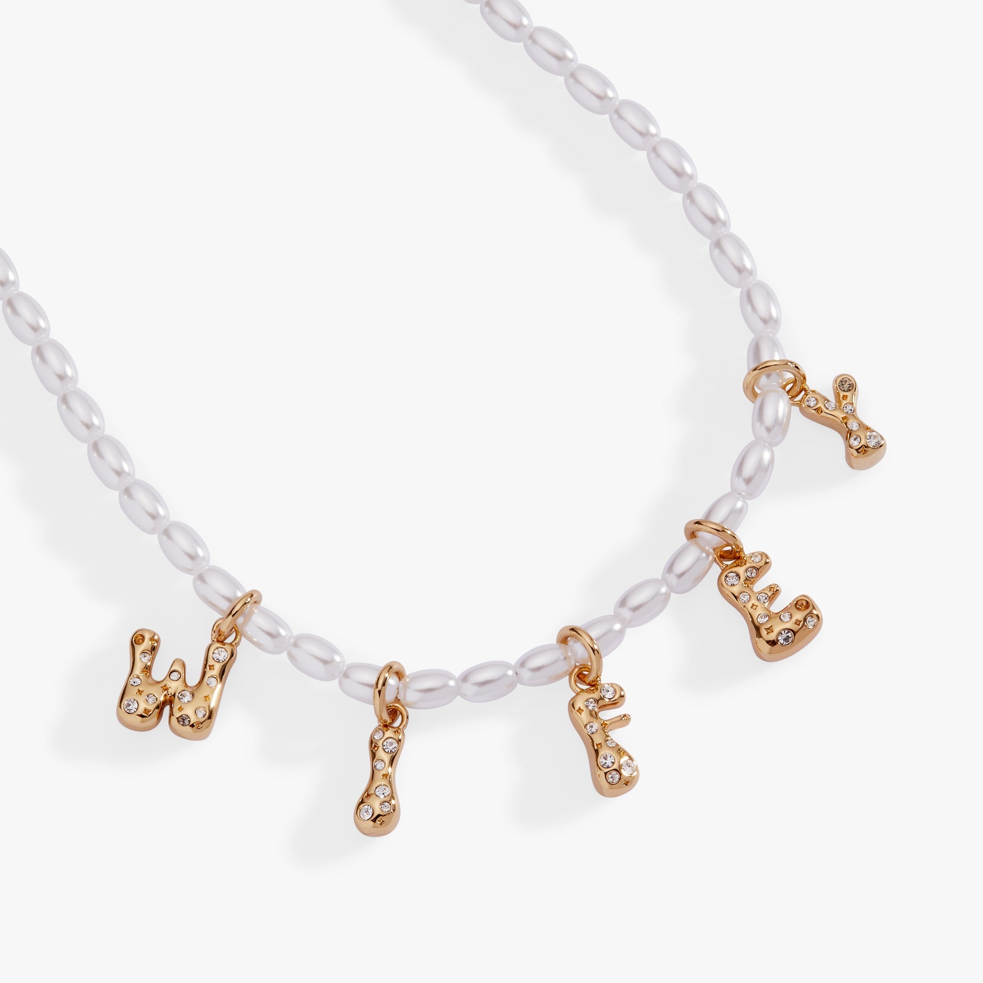 'Wifey' Bubble And Beaded Pearl Necklace by ALEX AND ANI at Shirley Shoppe