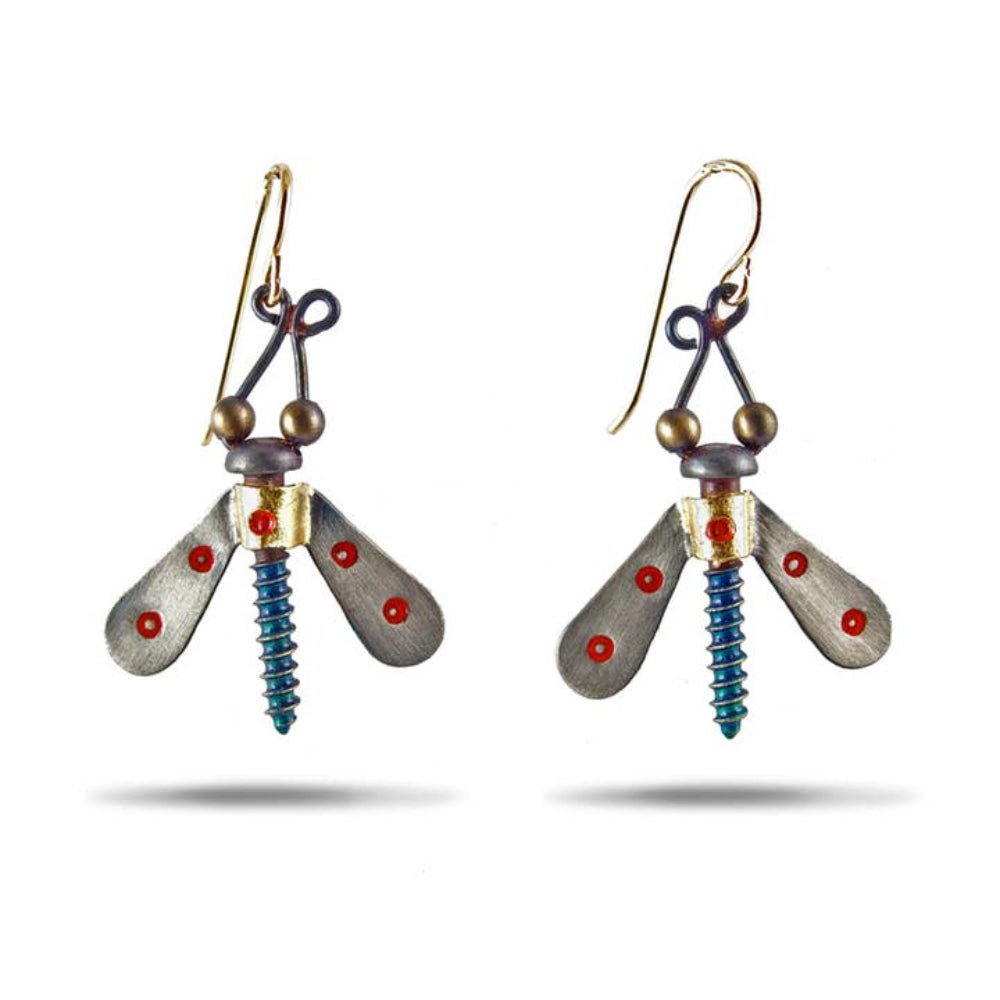 Winged Nut Earrings by Chickenscratch by Quirks! at Shirley Shoppe