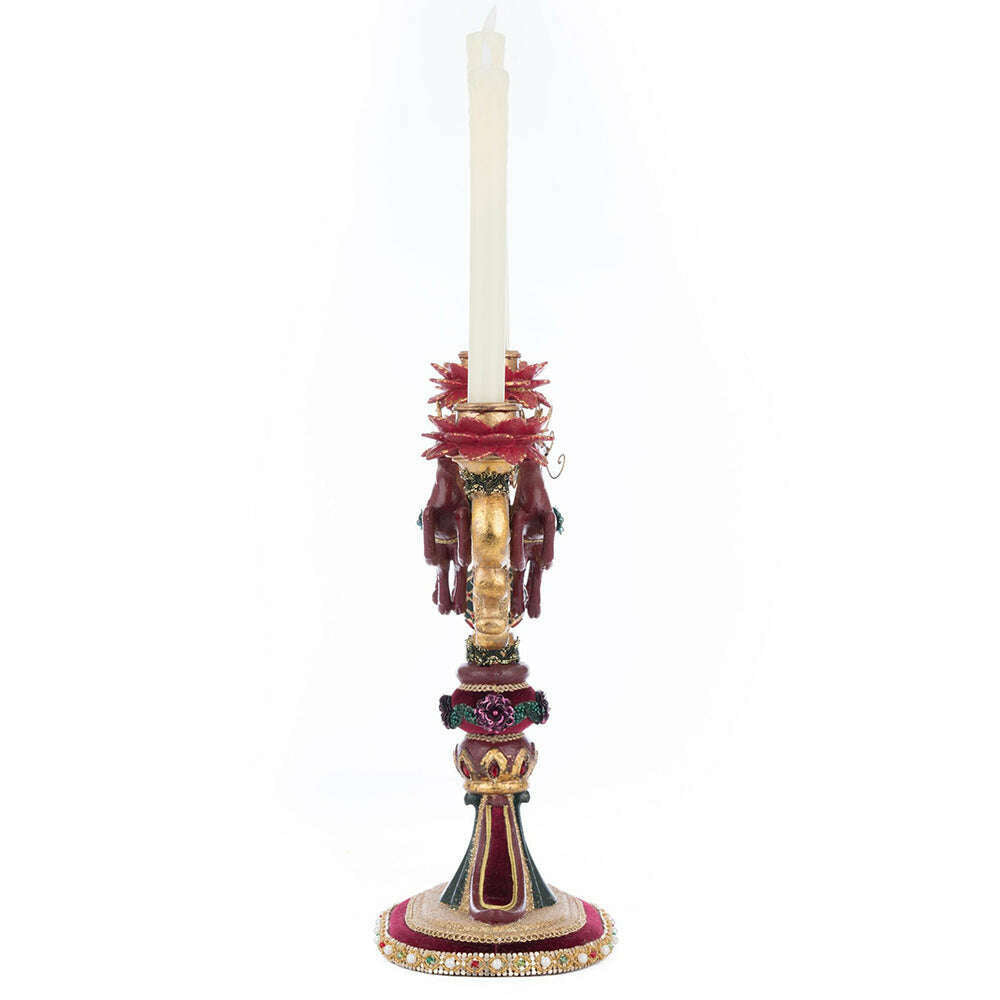 Winter Balsam and Berry Candelabra with Deer | Christmas Decor | Katherine's Collection