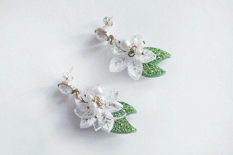 Winter Flowers Earrings by Laliblue by Quirks! at Shirley Shoppe