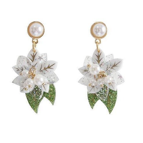 Winter Flowers Earrings by Laliblue by Quirks! at Shirley Shoppe