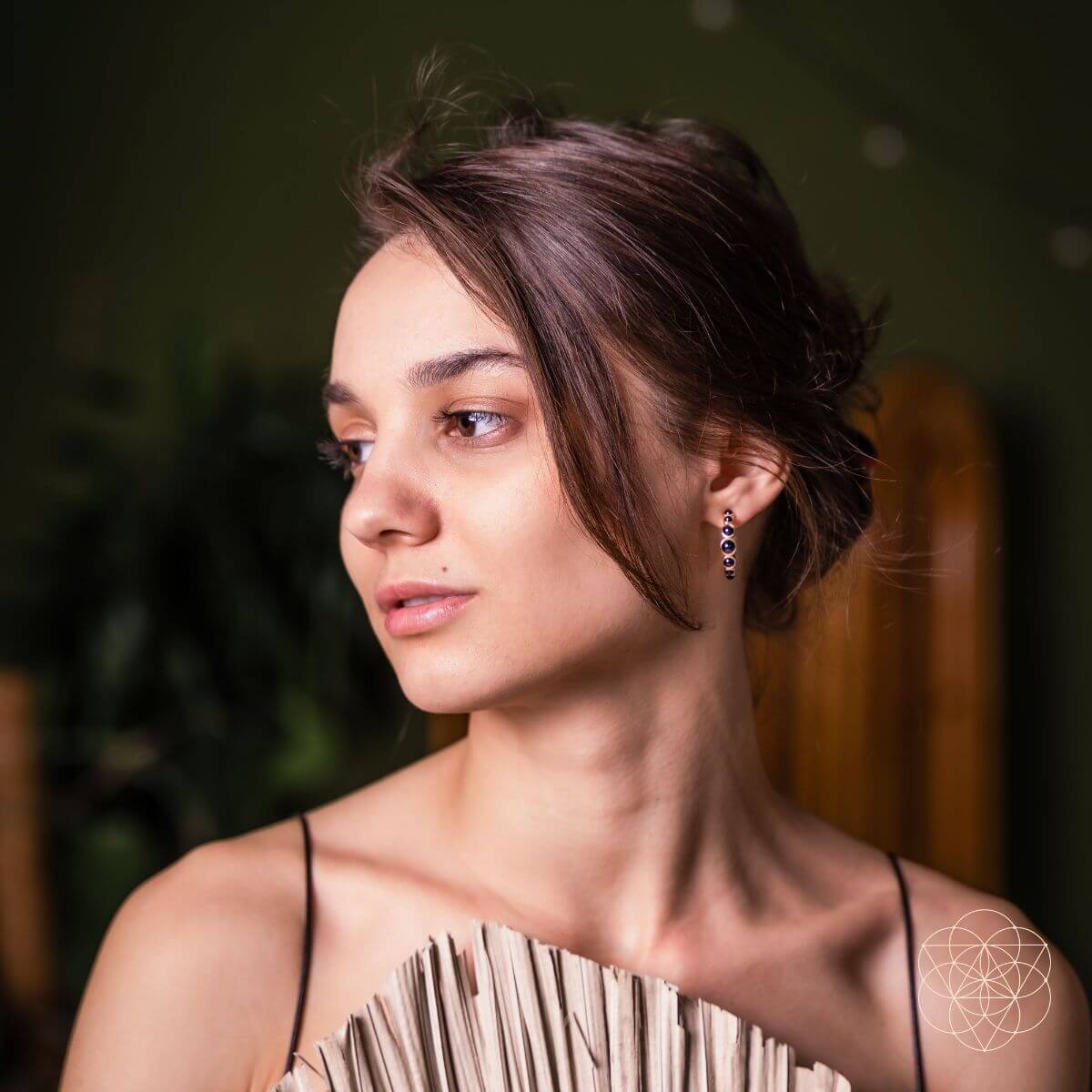 Wisdom & Willpower - Onyx Earrings of Resilience by Conscious Items at Shirley Shoppe